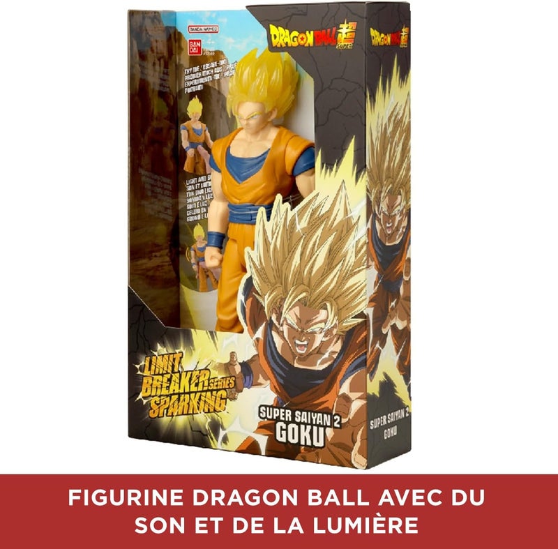 Ban Dai BANDAI Dragon Ball Limit Breaker Series Sparkling SS2 Goku 30 cm with Light and Sound of Battles, Based on the Video Game Dragon Ball Sparkling Zero, Model 38566 - Image 3